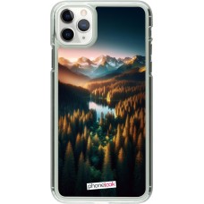 Coque iPhone 11 Pro Max - Plastique transparent Sunset Forest Lake