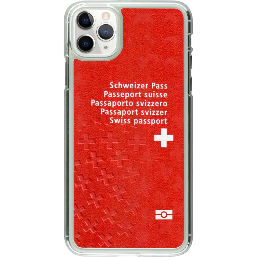 Coque iPhone 11 Pro Max - Plastique transparent Swiss Passport