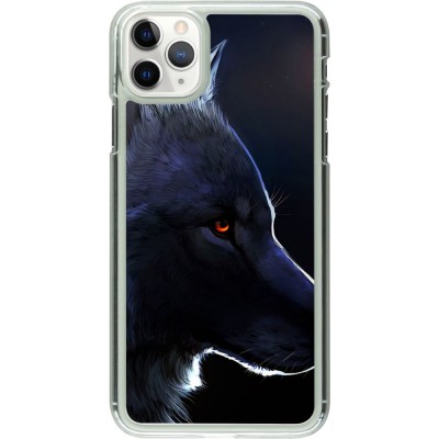 Coque iPhone 11 Pro Max - Plastique transparent Wolf Shape