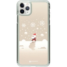 Coque iPhone 11 Pro Max - Plastique transparent Noël 2023 Minimalist Santa