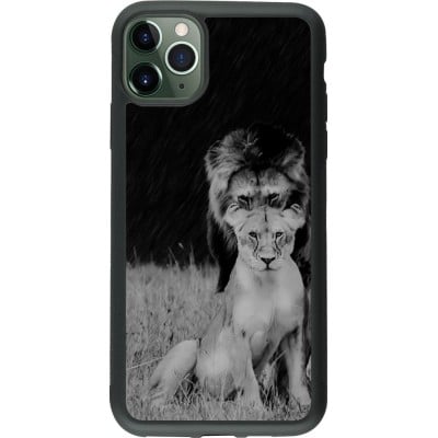 Coque iPhone 11 Pro Max - Silicone rigide noir Angry lions