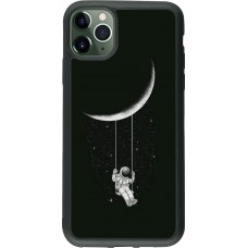 Coque iPhone 11 Pro Max - Silicone rigide noir Astro balançoire