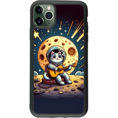 Coque iPhone 11 Pro Max - Silicone rigide noir AstroCat RockLune