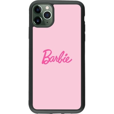 Coque iPhone 11 Pro Max - Silicone rigide noir Barbie Text