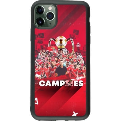 Coque iPhone 11 Pro Max - Silicone rigide noir Benfica Campeoes 2023