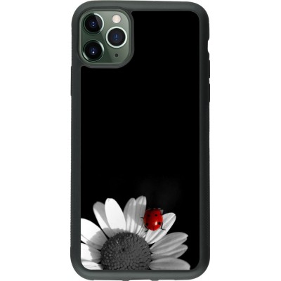 Coque iPhone 11 Pro Max - Silicone rigide noir Black and white Cox