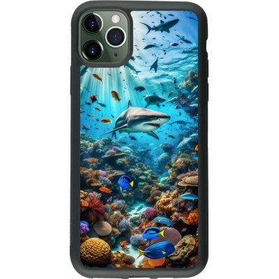 Coque iPhone 11 Pro Max - Silicone rigide noir Bora Bora Mer et Merveilles