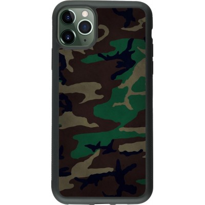 Coque iPhone 11 Pro Max - Silicone rigide noir Camouflage 3