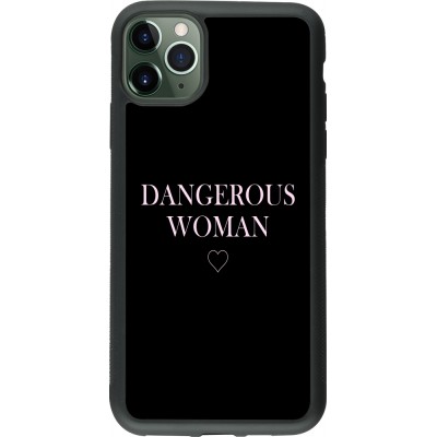 Coque iPhone 11 Pro Max - Silicone rigide noir Dangerous woman