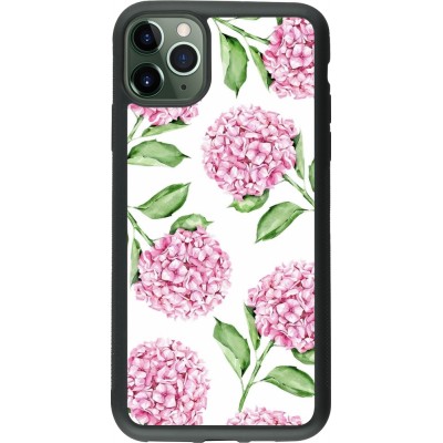 Coque iPhone 11 Pro Max - Silicone rigide noir Easter 2024 pink flowers