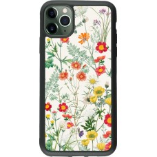 Coque iPhone 11 Pro Max - Silicone rigide noir Flora Botanical Wildlife