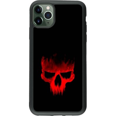 Coque iPhone 11 Pro Max - Silicone rigide noir Halloween 2023 scary skull