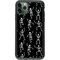 Coque iPhone 11 Pro Max - Silicone rigide noir Halloween 2024 dancing skeleton