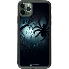 Coque iPhone 11 Pro Max - Silicone rigide noir Halloween 2024 Dark Spider