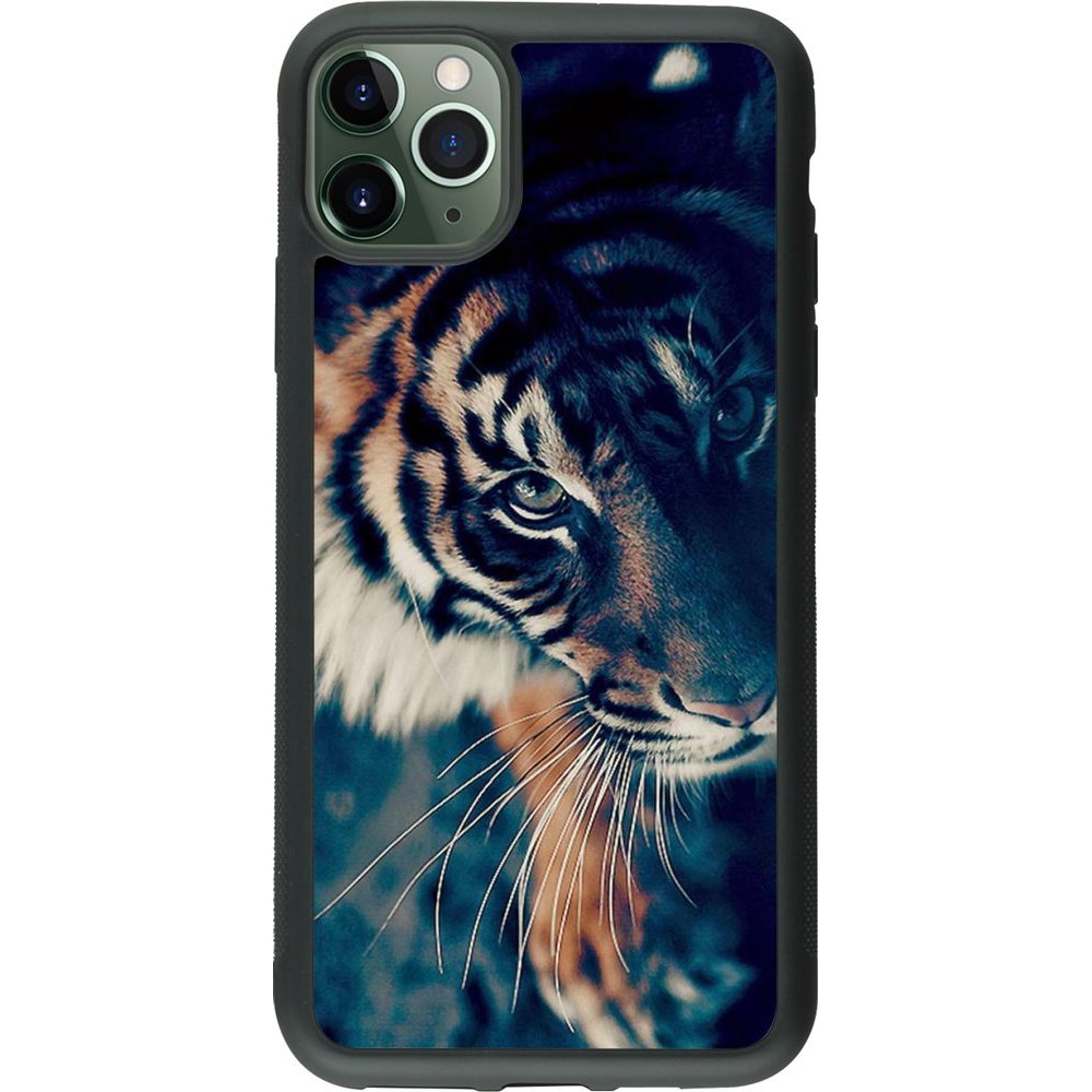 Coque iPhone 11 Pro Max - Silicone rigide noir Incredible Lion