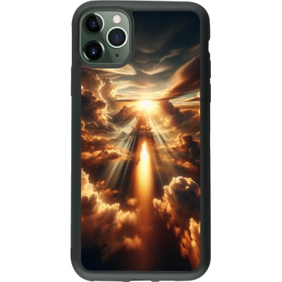 Coque iPhone 11 Pro Max - Silicone rigide noir Lueur Céleste Zenith