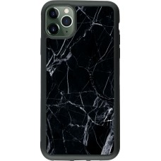 Coque iPhone 11 Pro Max - Silicone rigide noir Marble Black 01