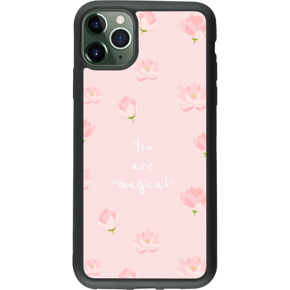 Coque iPhone 11 Pro Max - Silicone rigide noir Mom 2023 your are magical