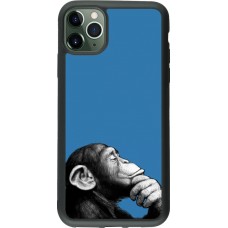 Coque iPhone 11 Pro Max - Silicone rigide noir Monkey Pop Art