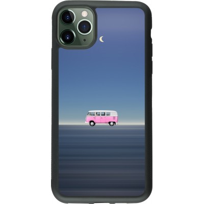 Coque iPhone 11 Pro Max - Silicone rigide noir Spring 23 pink bus