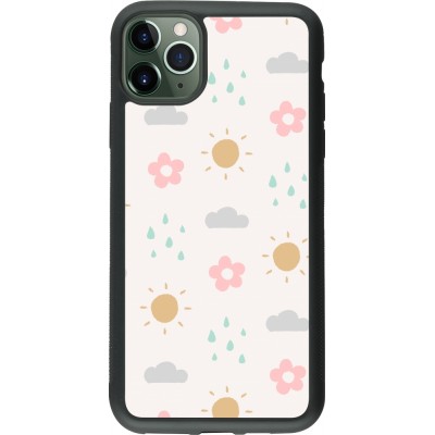 Coque iPhone 11 Pro Max - Silicone rigide noir Spring 23 weather