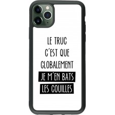 Coque iPhone 11 Pro Max - Silicone rigide noir Le truc globalement bats les couilles