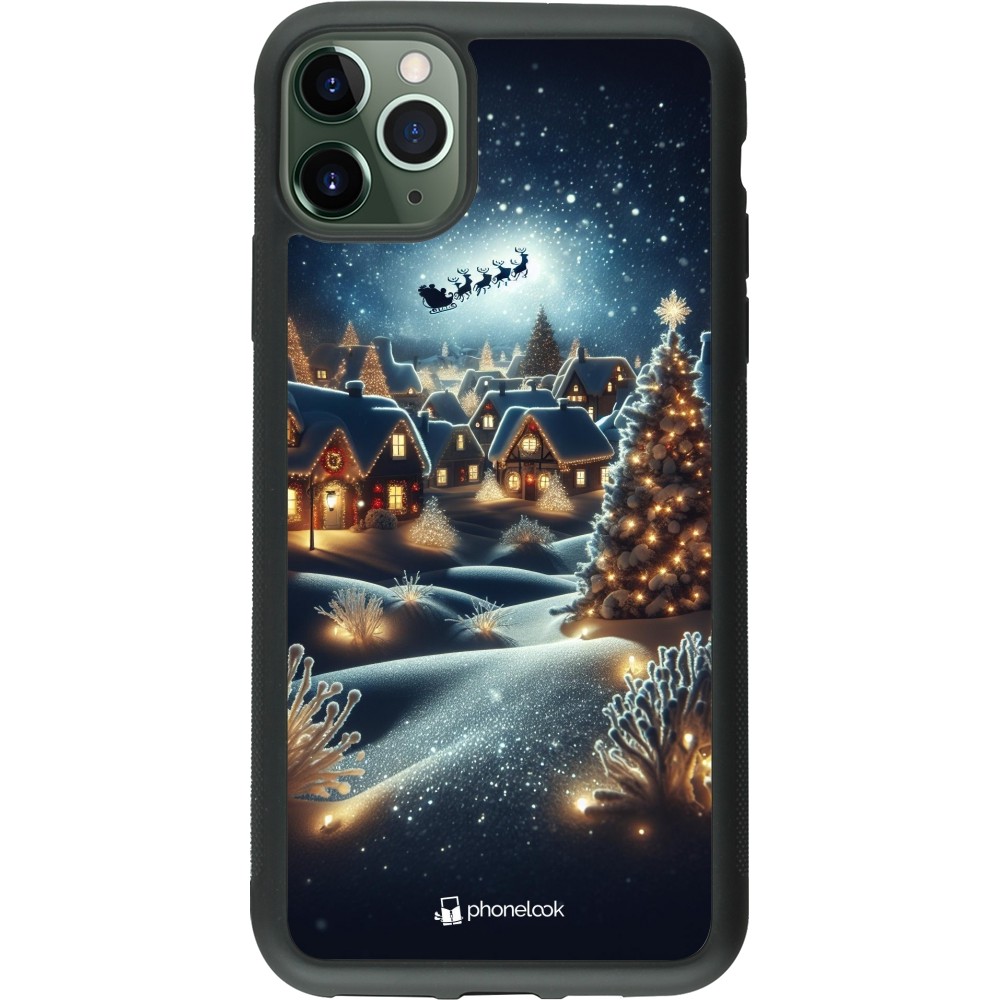 Coque iPhone 11 Pro Max - Silicone rigide noir Noël 2023 Christmas is Coming