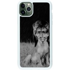 Coque iPhone 11 Pro Max - Silicone rigide blanc Angry lions