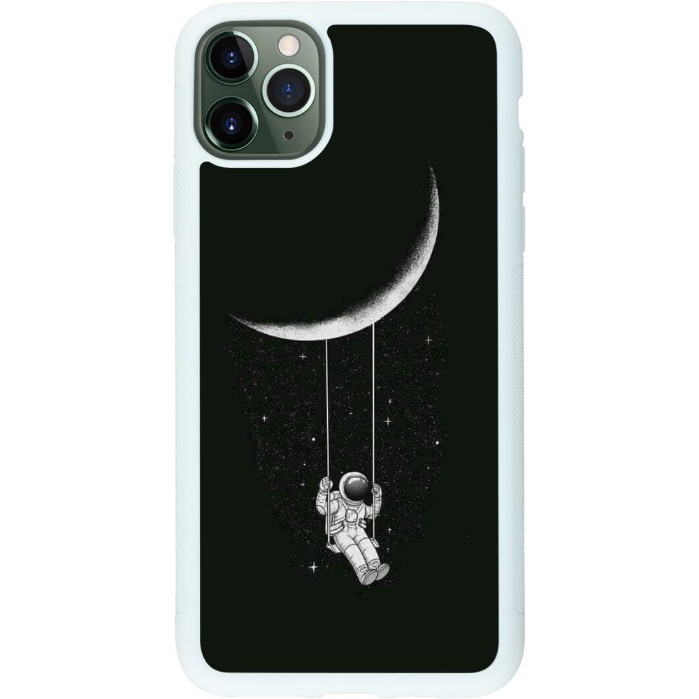 Coque iPhone 11 Pro Max - Silicone rigide blanc Astro balançoire