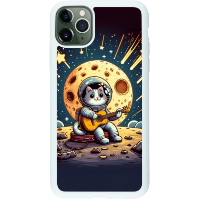 Coque iPhone 11 Pro Max - Silicone rigide blanc AstroCat RockLune