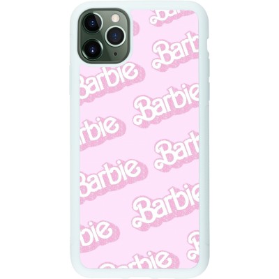 Coque iPhone 11 Pro Max - Silicone rigide blanc Barbie light pink pattern