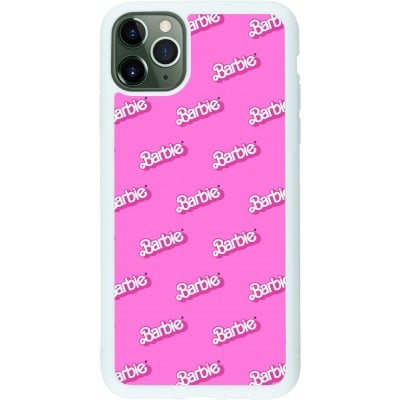 Coque iPhone 11 Pro Max - Silicone rigide blanc Barbie Pattern