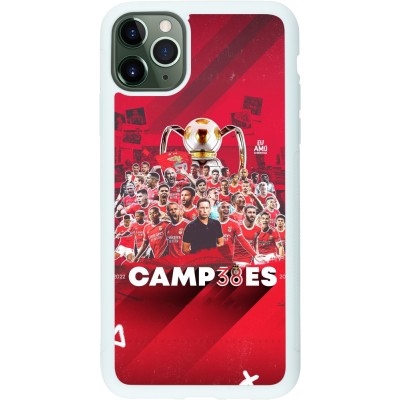 Coque iPhone 11 Pro Max - Silicone rigide blanc Benfica Campeoes 2023