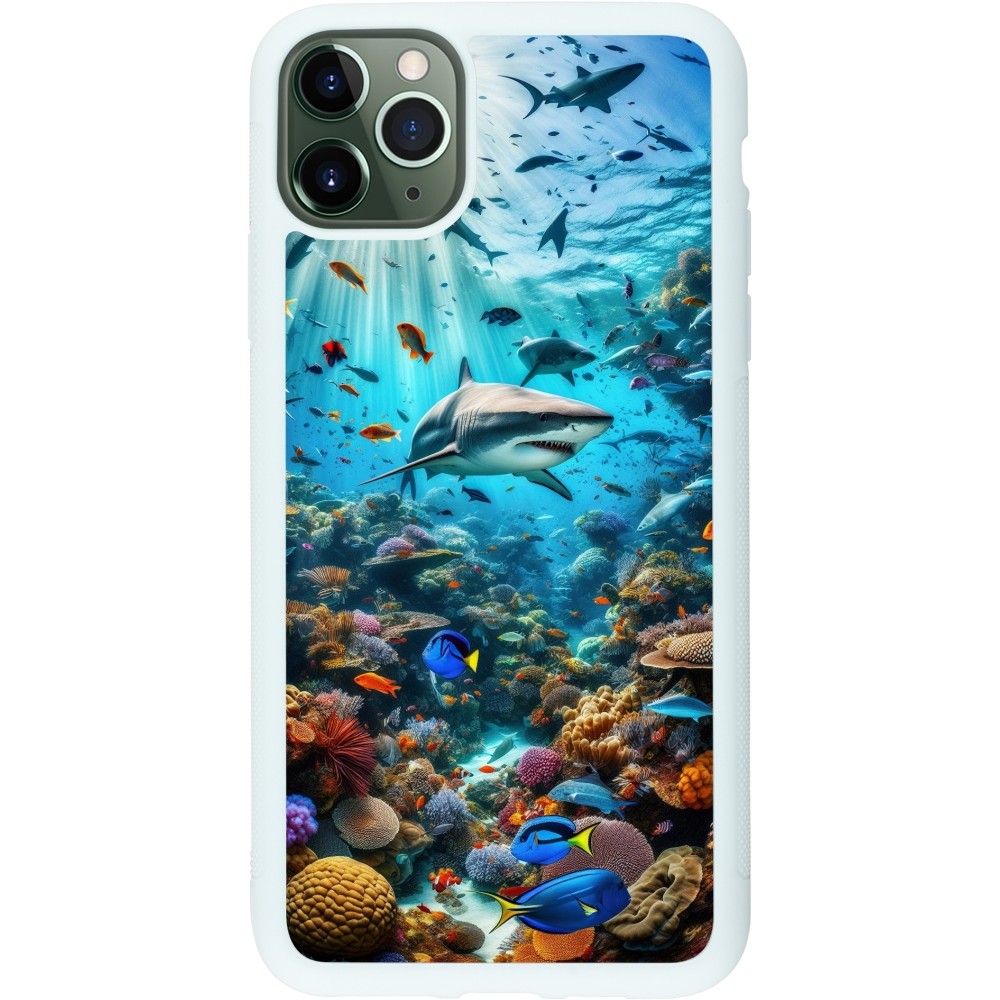 Coque iPhone 11 Pro Max - Silicone rigide blanc Bora Bora Mer et Merveilles