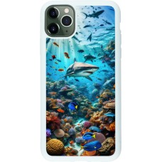 Coque iPhone 11 Pro Max - Silicone rigide blanc Bora Bora Mer et Merveilles