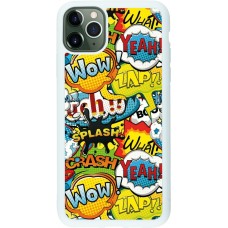 Coque iPhone 11 Pro Max - Silicone rigide blanc Cartoons slogans