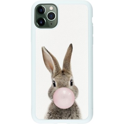 Coque iPhone 11 Pro Max - Silicone rigide blanc Easter 2023 bubble gum bunny