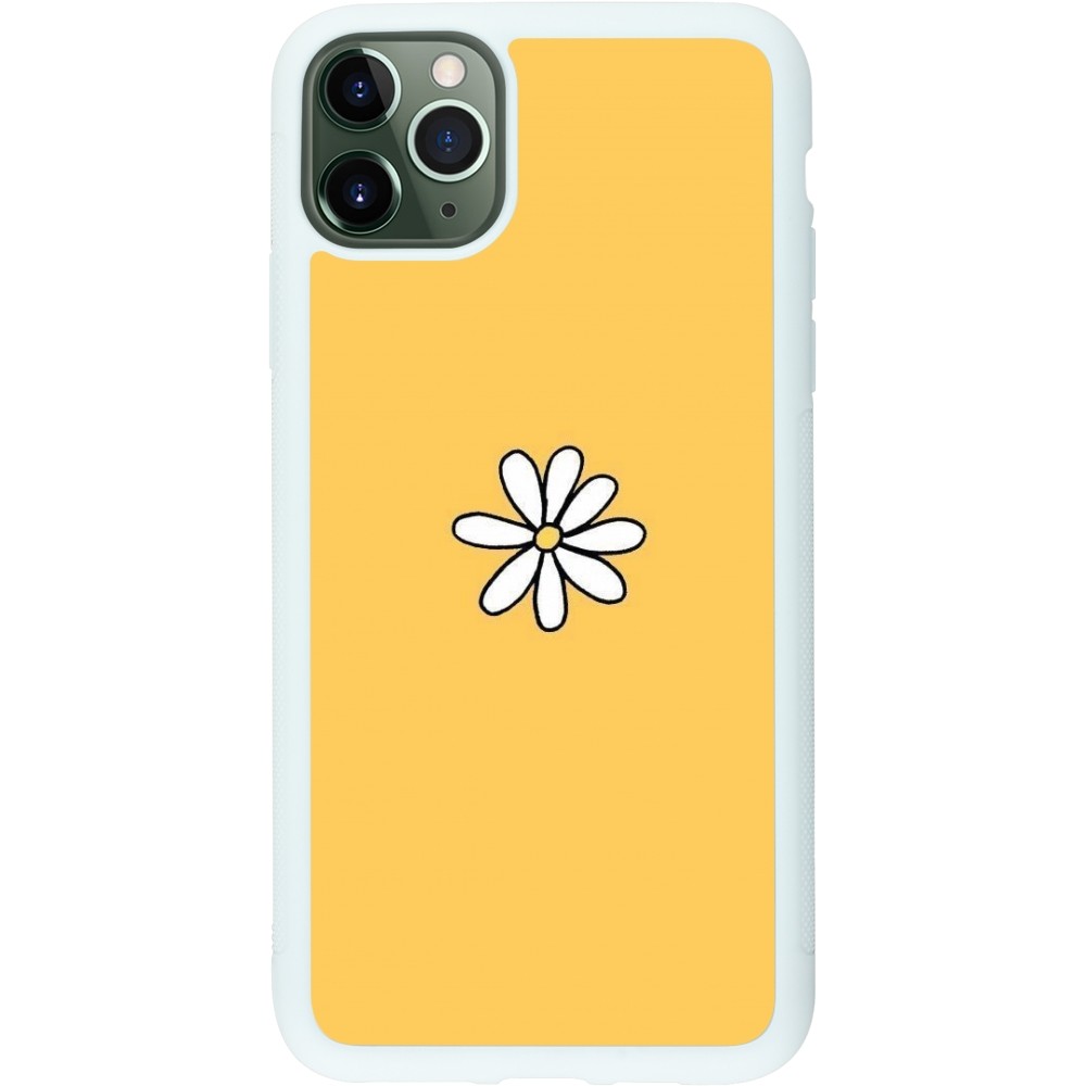 Coque iPhone 11 Pro Max - Silicone rigide blanc Easter 2023 daisy