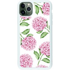 Coque iPhone 11 Pro Max - Silicone rigide blanc Easter 2024 pink flowers