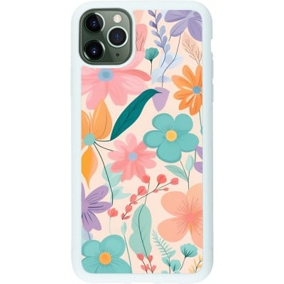 Coque iPhone 11 Pro Max - Silicone rigide blanc Easter 2024 spring flowers