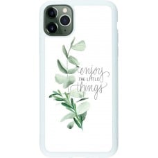 Coque iPhone 11 Pro Max - Silicone rigide blanc Enjoy the little things