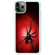 Coque iPhone 11 Pro Max - Silicone rigide blanc Halloween 2023 spider black widow