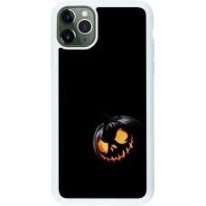 Coque iPhone 11 Pro Max - Silicone rigide blanc Halloween 2023 discreet pumpkin