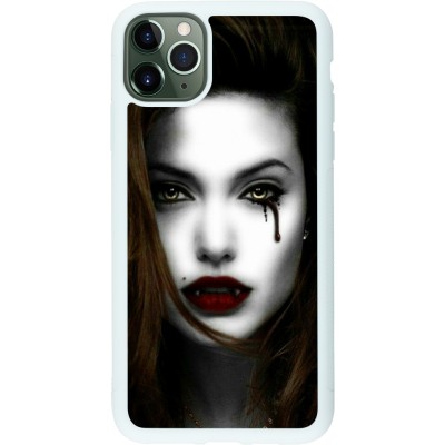 Coque iPhone 11 Pro Max - Silicone rigide blanc Halloween 2023 gothic vampire