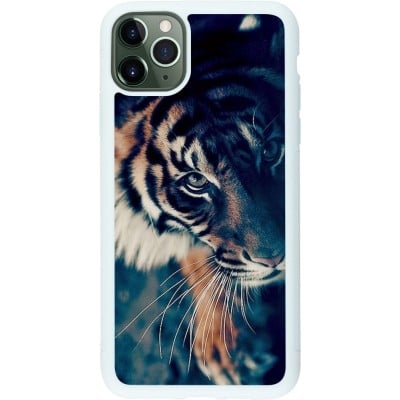 Coque iPhone 11 Pro Max - Silicone rigide blanc Incredible Lion