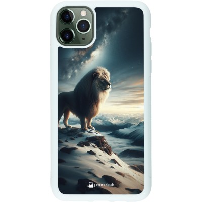 Coque iPhone 11 Pro Max - Silicone rigide blanc Le lion blanc