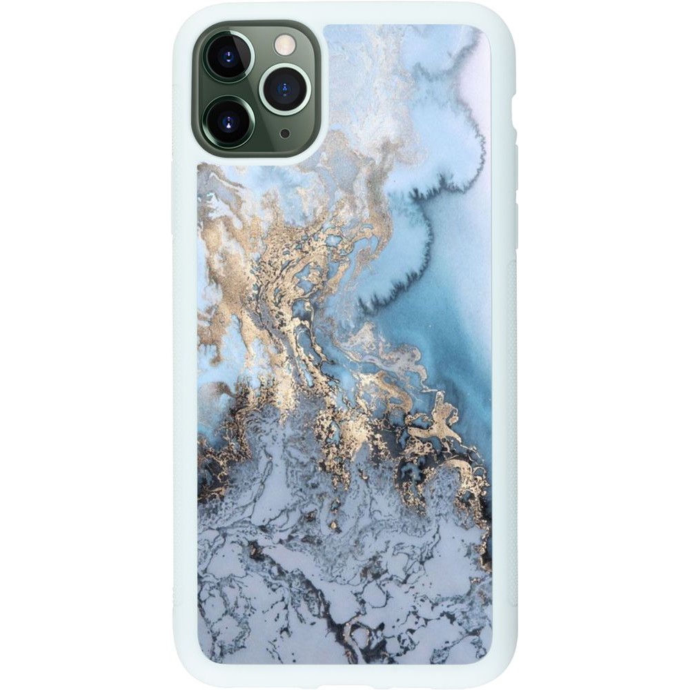 Coque iPhone 11 Pro Max - Silicone rigide blanc Marble 04