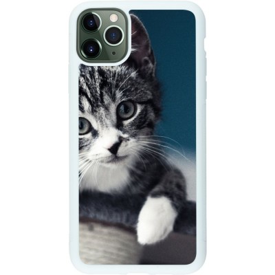 Coque iPhone 11 Pro Max - Silicone rigide blanc Meow 23