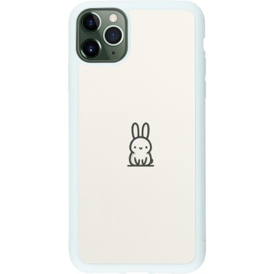 Coque iPhone 11 Pro Max - Silicone rigide blanc Minimal bunny cutie