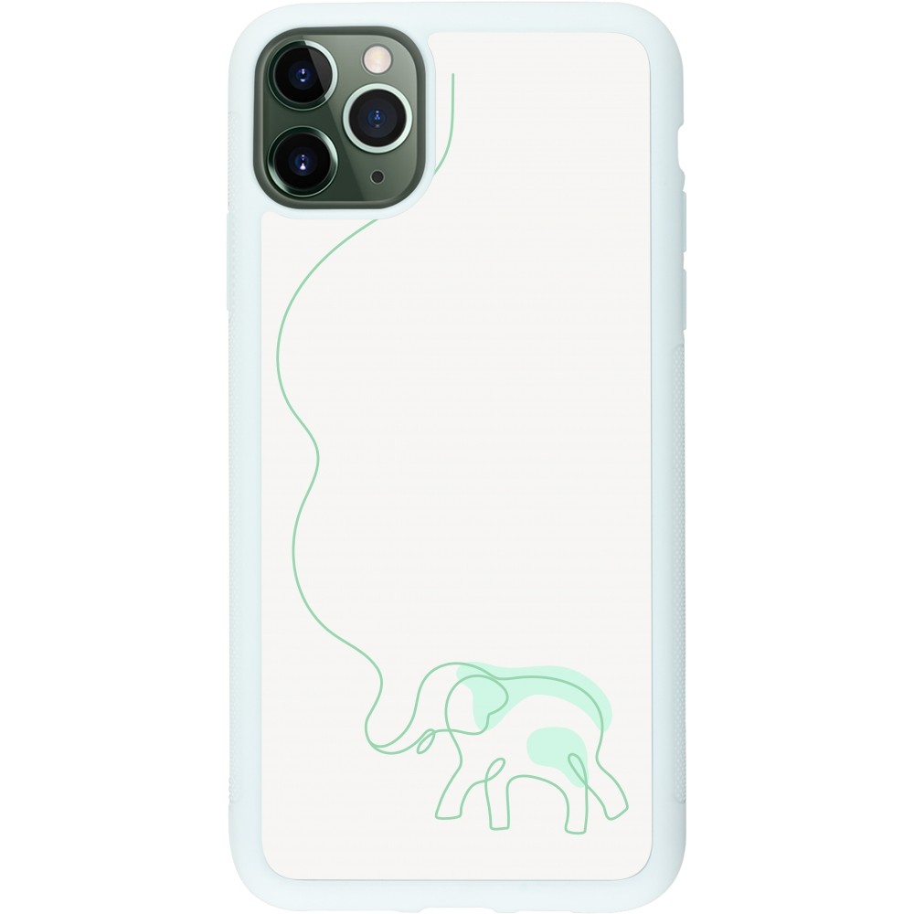 Coque iPhone 11 Pro Max - Silicone rigide blanc Spring 23 baby elephant